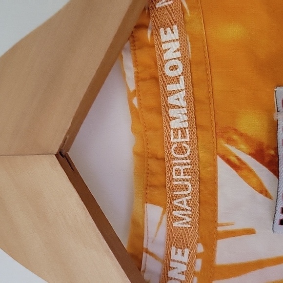 MOJEANS By Maurice Malone Hawaiian 100% Cotton Button Down Shirt Palm Leaves XL - Picture 11 of 16